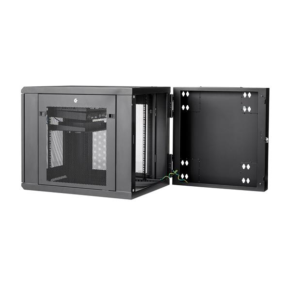 StarTech.com 12U 19" Wall Mount Network Cabinet - 4 Post 24" Deep Hinged Server Room Data Cabinet- Locking Computer Equipment Enclosure w/Shelf - Flexible Vented IT Rack - Pre-Assembled