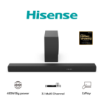 Hisense HS3100 soundbar speaker Black 3.1 channels 480 W
