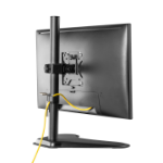 ProperAV Desk Monitor Mount with Free Standing Base 17"- 32" VESA Max 100x100