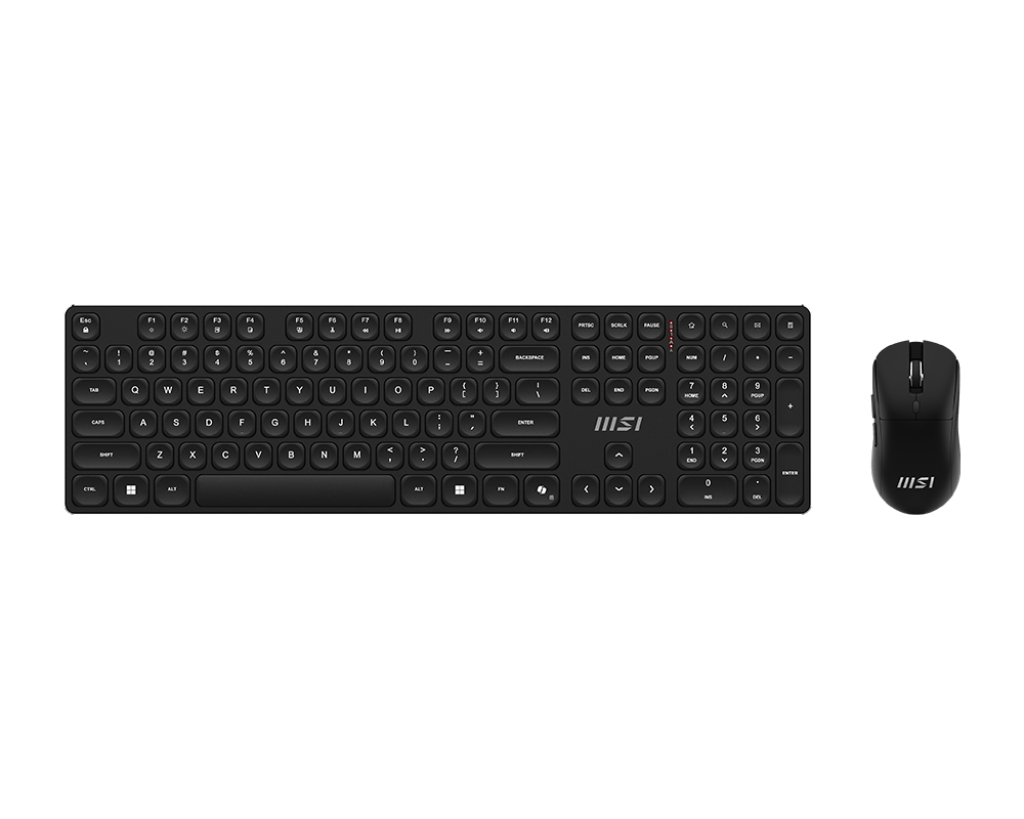 MSI FORGE K210 WIRELESS COMBO keyboard Mouse included Home/Office USB Black