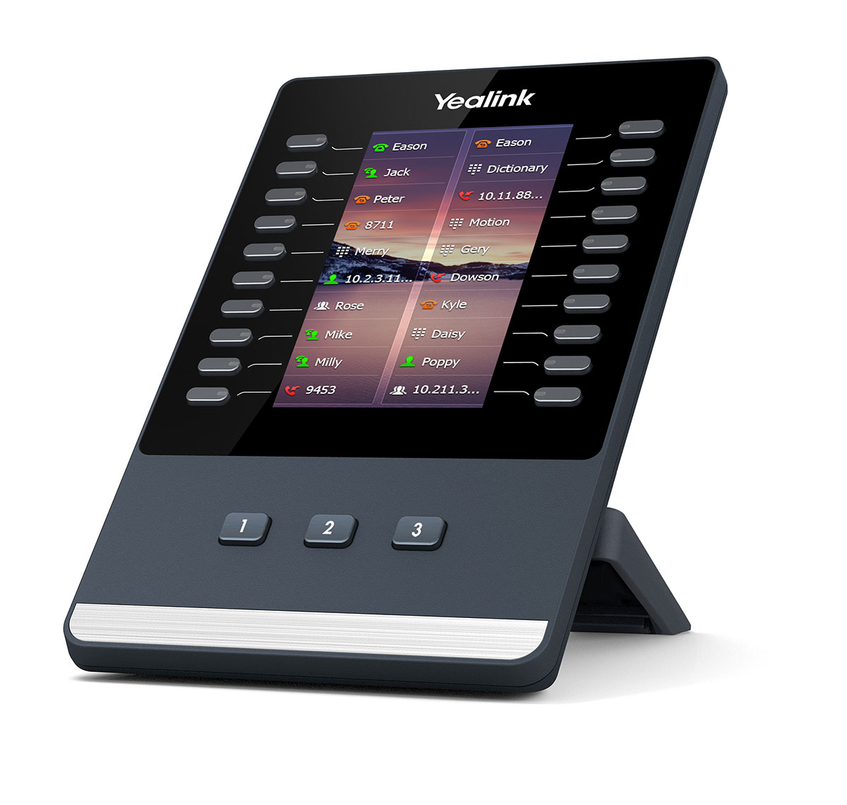 Image of Yealink EXP43 IP add-on module Black, Grey 23 buttons