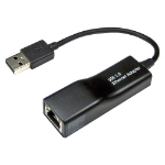 Cablenet USB 2.0 - Ethernet 10/100 Black Adaptor