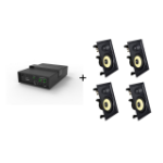 Vivolink Audiopack Subwoofer + 4 x premium in-wall speakers - (Limited Bundle Pack Offer) Black Wired 110 W