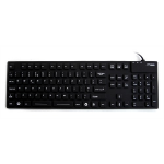 Accuratus KYBNA-SIL-105CBK keyboard USB + PS/2 QWERTY English Black