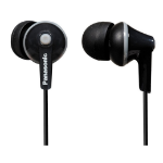 Panasonic RP-HJE125E-K headphones/headset Wired In-ear Music Black