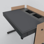 Heckler Design H922-4012 desk pad Linoleum Basalt
