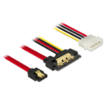 DeLOCK 85230 SATA-kabel 0,3 m SATA 7-pin + Molex (4-pin) SATA 22-pin Zwart