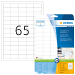 HERMA Address labels Premium A4 38.1x21.2 mm round corners white paper matt 1625 pcs.