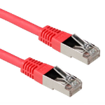 ACT Rode 10 meter LSZH SFTP CAT6A patchkabel met RJ45 connectoren