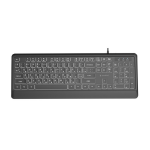 GEM bird KB-UML-04-CYRL Slim wired backlight keyboard, black, Cyrillic layout