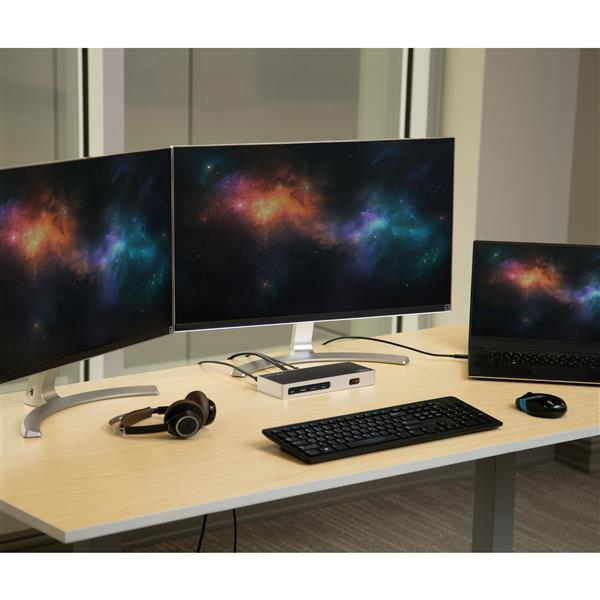 StarTech.com Dock USB-C e USB-A - Dock doppio monitor DisplayPort + HDMI 4K 60Hz - Docking station ibrida USB 3.0 per laptop USB-C o USB-A - 6x USB Type-A, GbE - USB 3.1 Gen 1 - Mac/Window