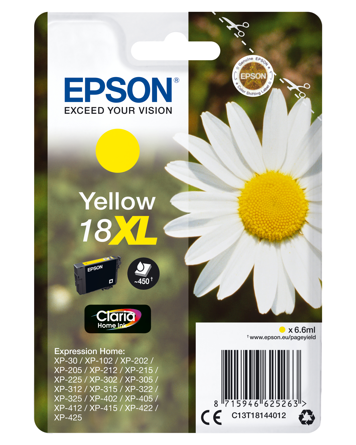Photos - Ink & Toner Cartridge Epson C13T18144022/18XL Ink cartridge yellow high-capacity Blister Acu 