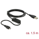 DeLOCK 84803 USB cable 1.5 m USB 2.0 USB A Micro-USB B Black