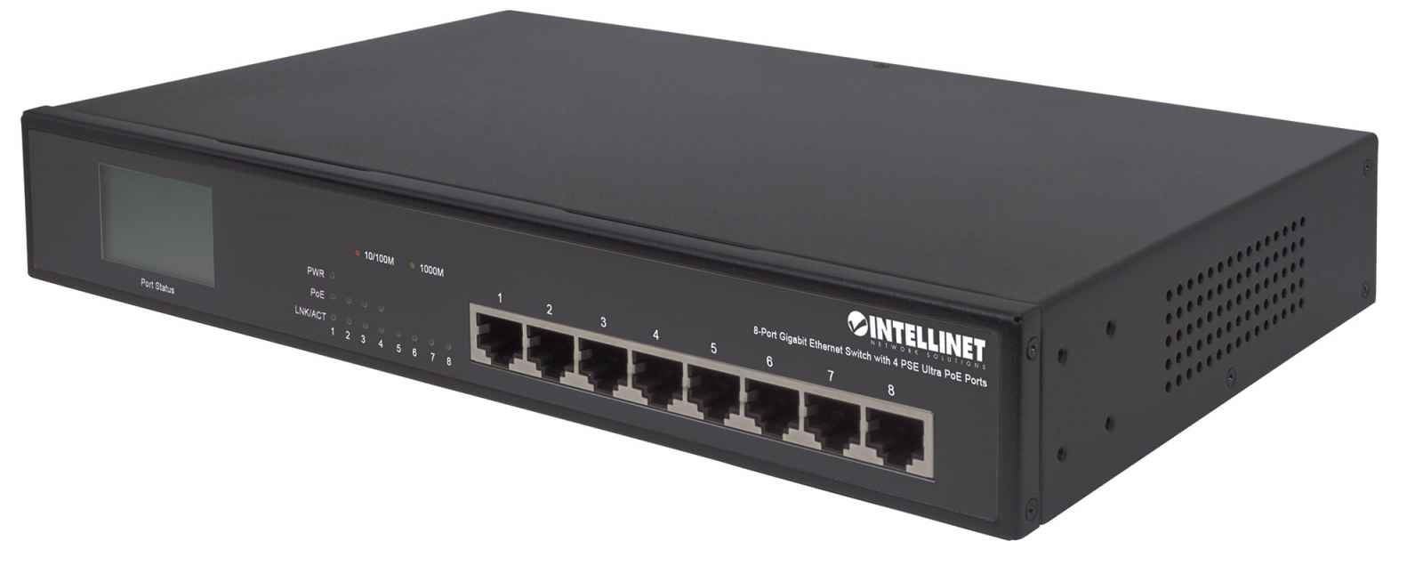 Intellinet 8-Port Gigabit Ethernet Switch with 4 Ultra PoE Ports and L
