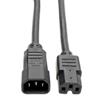 Tripp Lite P018-010 power cable Black 118.1" (3 m) C14 coupler C15 coupler