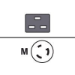 Fujitsu Power cord Black