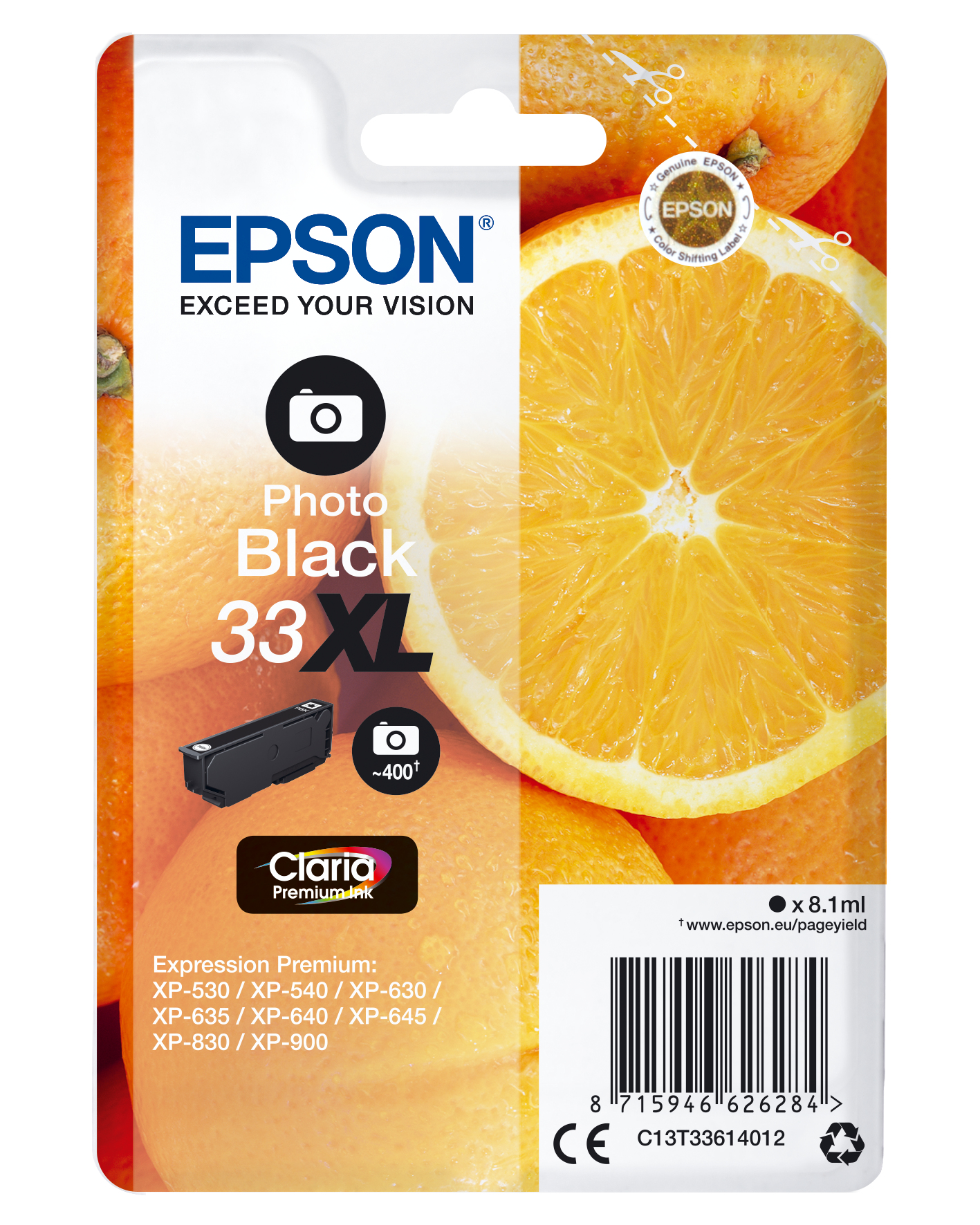 Image of Epson C13T33614012/33XL Ink cartridge foto black high-capacity,...