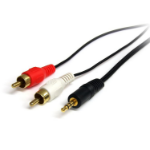 StarTech.com MU6MMRCA audio cable 70.9" (1.8 m) 3.5mm 2 x RCA Black