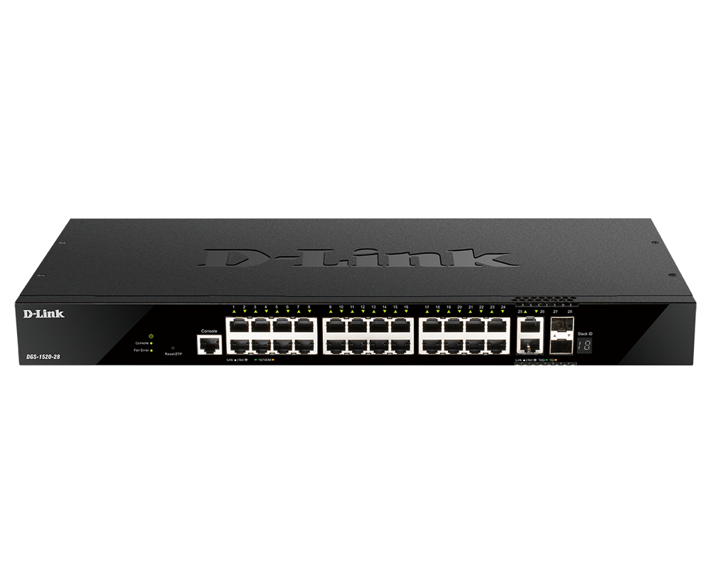 D-Link 28-Port Gigabit Stackable Smart Managed Switch with 2 x 10GBase