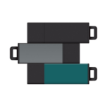 Centon 3 x Pro 2 8GB USB flash drive USB Type-A 2.0 Black,Grey,Turquoise