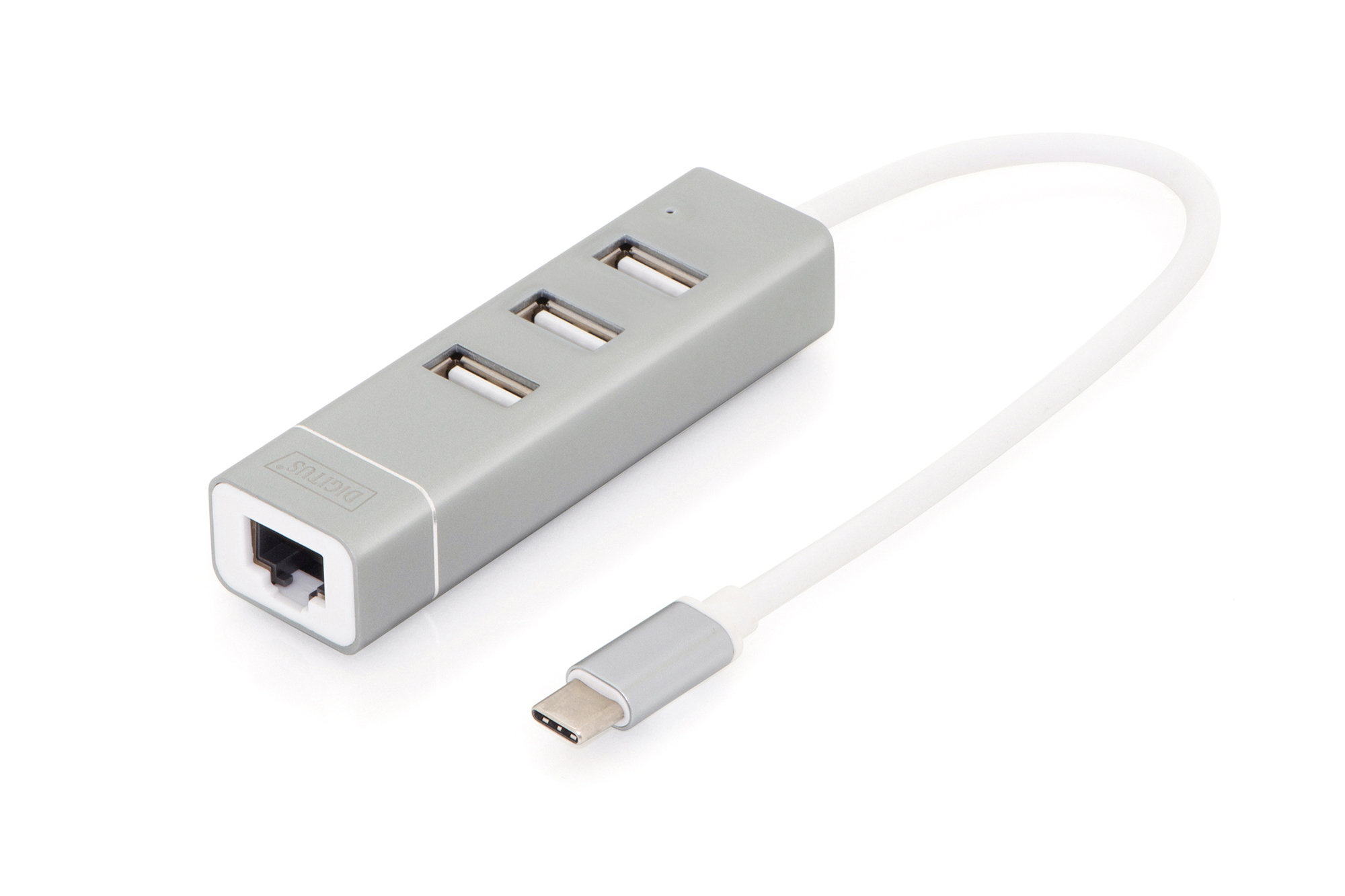 Digitus USB Type-CTM 3-Port Hub + Fast Ethernet LAN Adapter