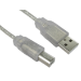 Cables Direct USB A - USB B M/M 3m USB cable USB 2.0 Transparent