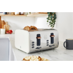 Swan ST14620WHTN toaster 4 slice(s) 1500 W Stainless steel, White