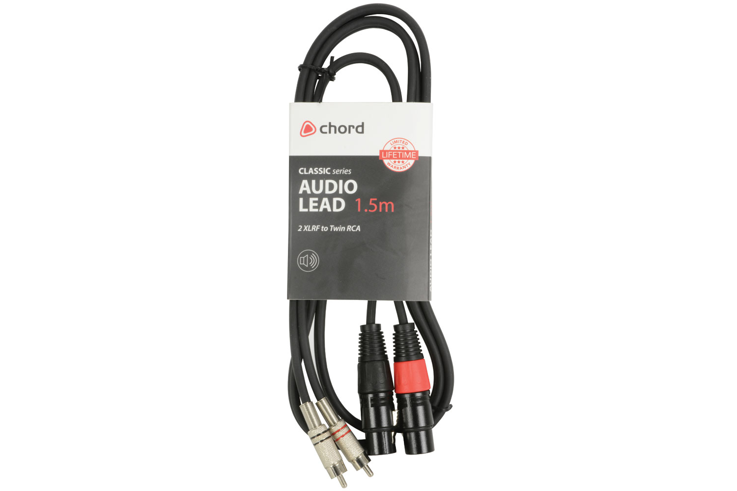 Chord Electronics 190.062UK audio cable 1.5 m 2 x XLR (3-pin) 2 x RCA Black