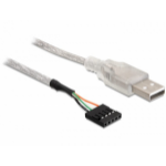 DeLOCK Cable USB 2.0-A male to pin header USB-kabel Zilver