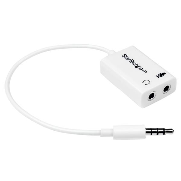 Image of StarTech.com White headset adapter for headsets with separate...
