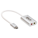 Tripp Lite U437-002 mobile phone cable Silver 7.87" (0.2 m) USB Type-C 2x 3.5mm