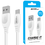 Advanced Accessories CHARGE-iT USB-C Cable-1M-White