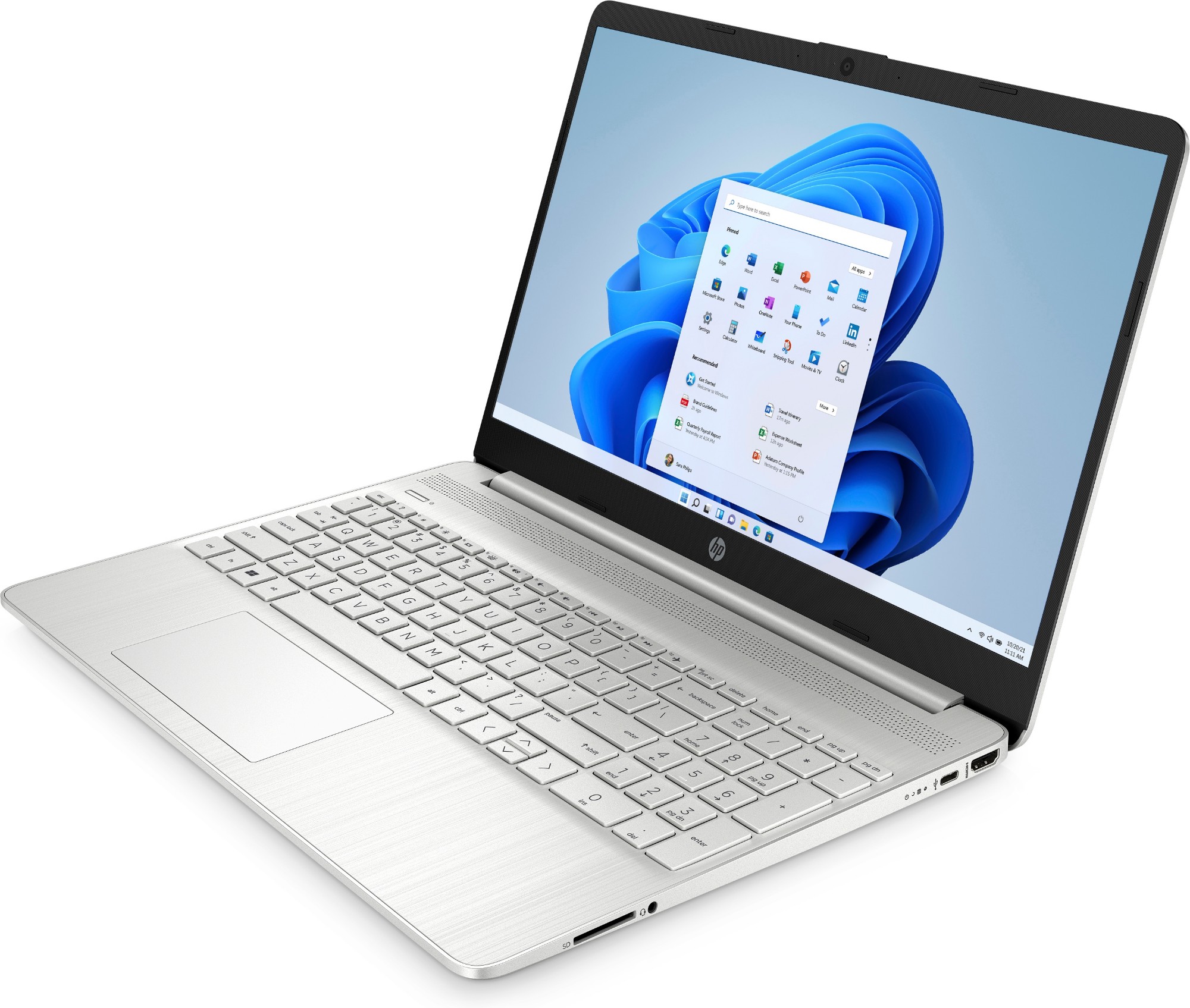 HP 15s-fq5020na Intel® Core i3 i3-1215U Laptop 39.6 cm (15.6") Full HD 4 GB DDR4-SDRAM 128 GB SSD Wi-Fi 5 (802.11ac) Windows 11 Home in S mode Silver