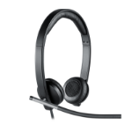 Logitech H650e Headset Wired Head-band Office/Call center Black, Silver