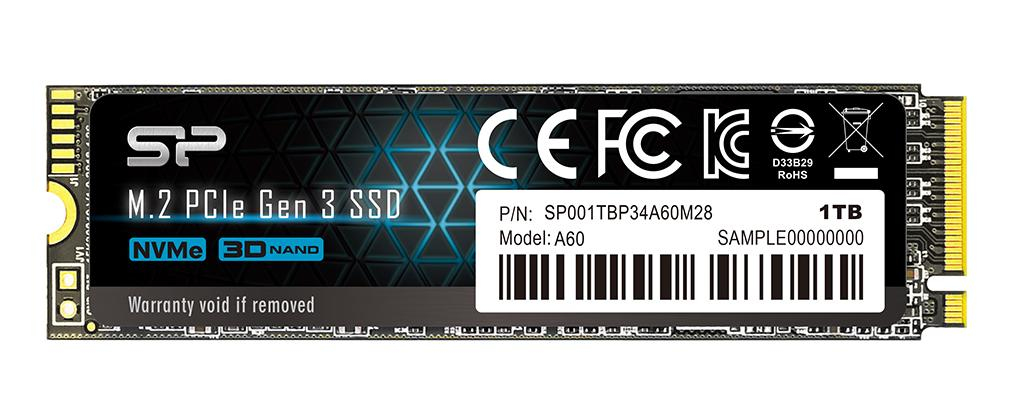 Image of Silicon Power P34A60 M.2 1000 GB PCI Express SLC NVMe