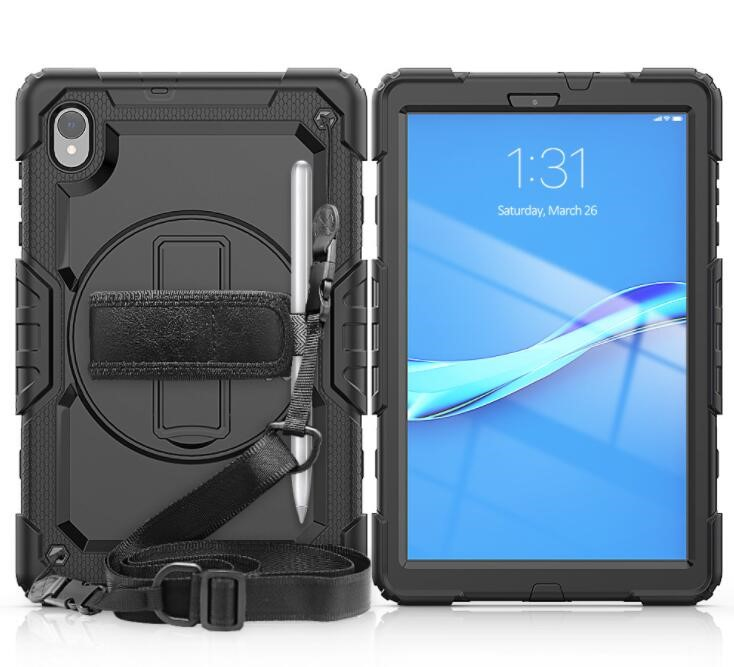 JLC Lenovo Tab P12 Pro Spartan Velcro Hand Strap + Shoulder Strap and Screen protector