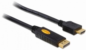 Image of DeLOCK 82441 video cable adapter 5 m Displayport HDMI Black