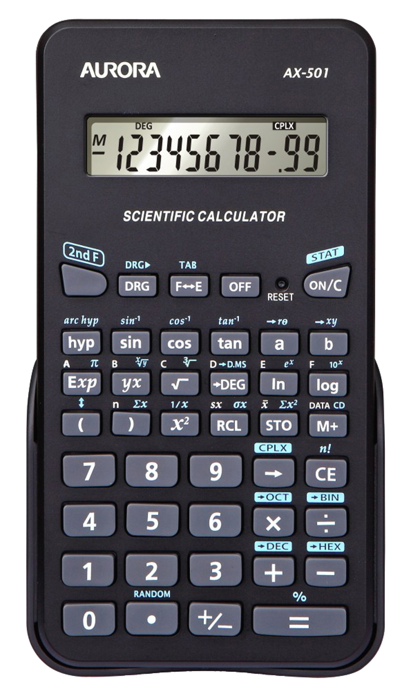 Image of Aurora AX-501 calculator Pocket Scientific Black