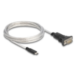 DeLOCK 64270 seriële kabel Zwart, Transparant 2 m USB Type-C DB-9