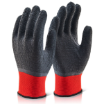 BEESWIFT Multi-Purpose Fully Coated Latex Polyester Knitted Glove Black XL