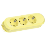 Bachmann 387.2704 power extension 1.5 m 3 AC outlet(s) Indoor Yellow