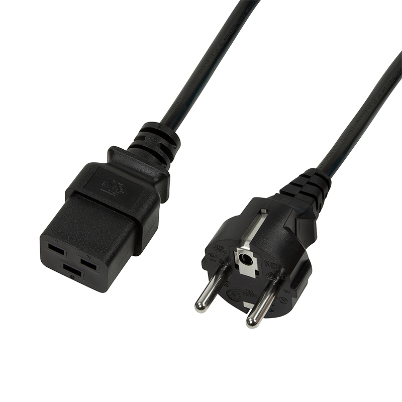 Image of LogiLink CP153 power cable Black 3 m CEE7/7 C19 coupler