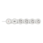 Deltaco GT-290 power extension 1.4 m 4 AC outlet(s) Indoor White