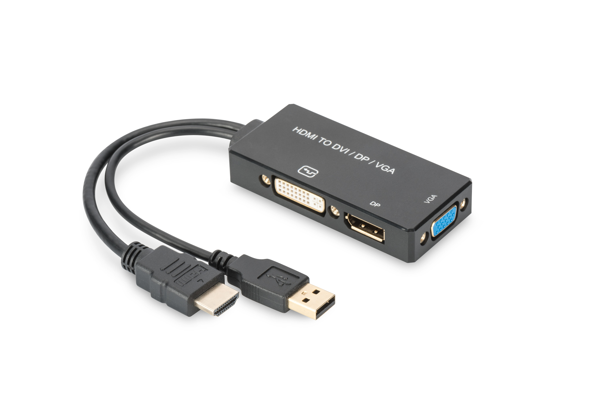 Photos - Cable (video, audio, USB) Digitus HDMI 3in1 Adapter / Converter AK-330403-002-S 