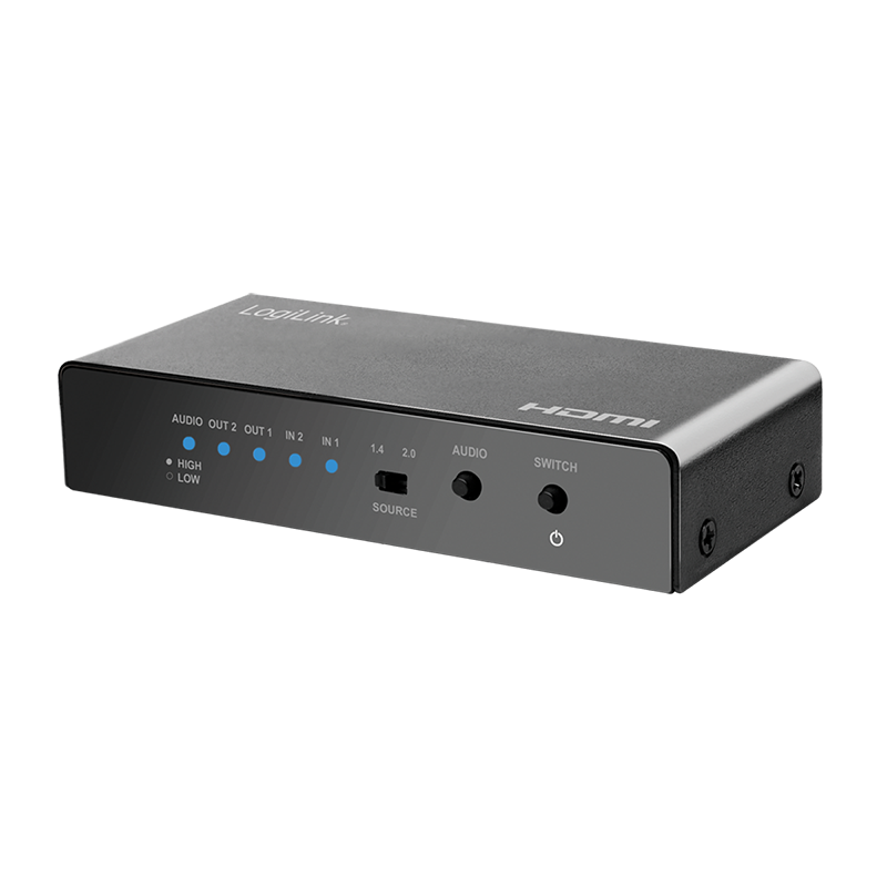 Image of LogiLink HDMI switch, 2x2-Port, bidirect, 4K/60 Hz, EDID, HDCP,...