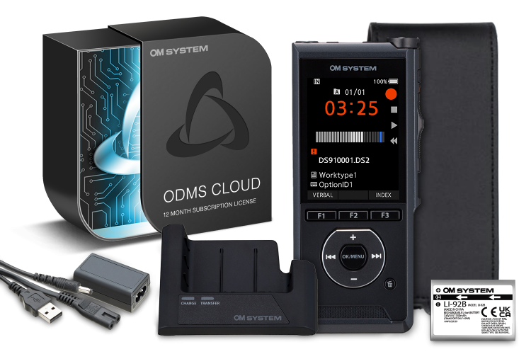 Olympus OM DIGITAL DS-9100 Premium Kit with ODMS Cloud and FREE ODMS SR