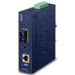 Cablenet 1000BASE-LX - 10/100/1000BASE-T 802.3at PoE+ Industrial Converter SM network media converter