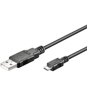 Microconnect USBABMICRO1 USB cable 1 m USB 2.0 USB A Micro-USB B Black