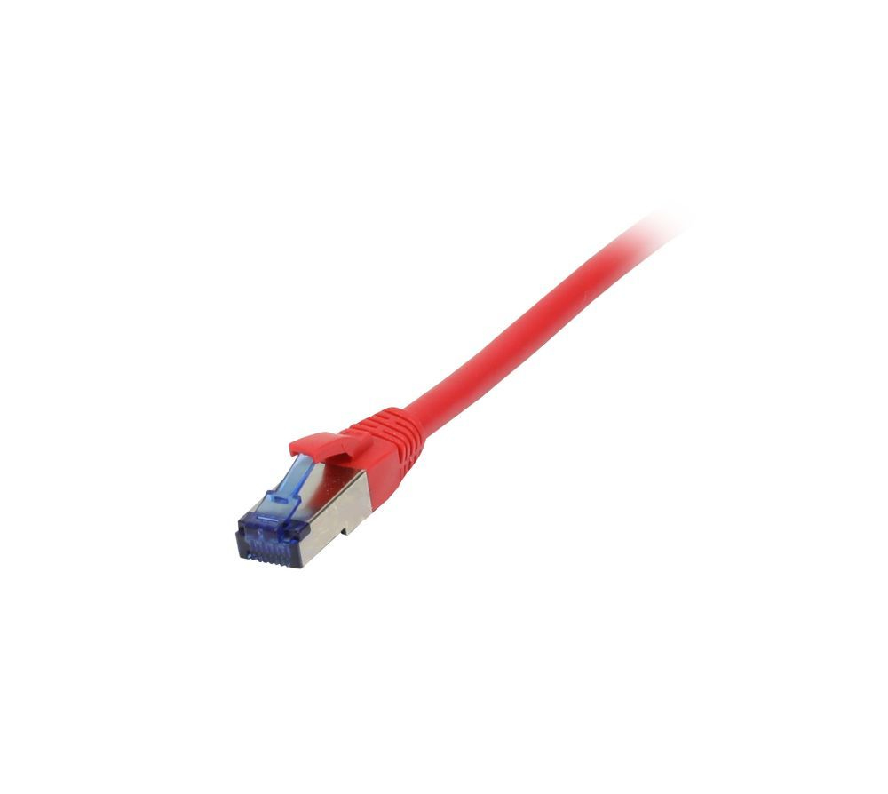 EU Product - Patchkabel RJ45 Cat6a 500Mhz rot S-STP S/FTP TPE/LSZH Superflex AWG26 - Cable - Network thumbnail