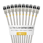 StarTech.com 6ASTP34GRS6IN10PK networking cable Gray 5.98" (0.152 m) Cat6a U/FTP (STP) Round